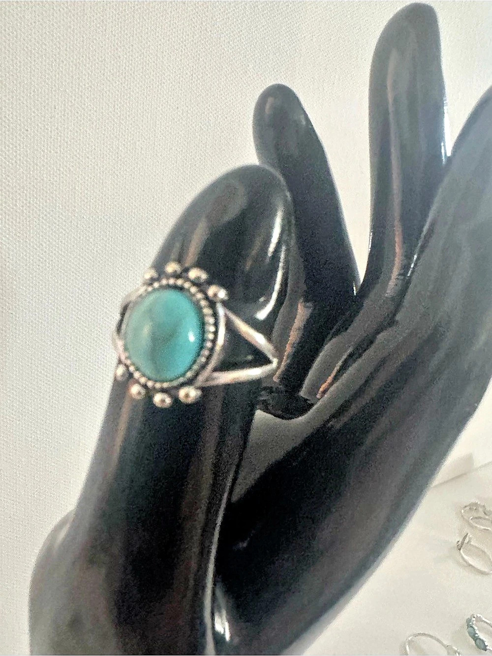 Turquoise Statement Rings Size 7 Like New - Picture 6 of 8
